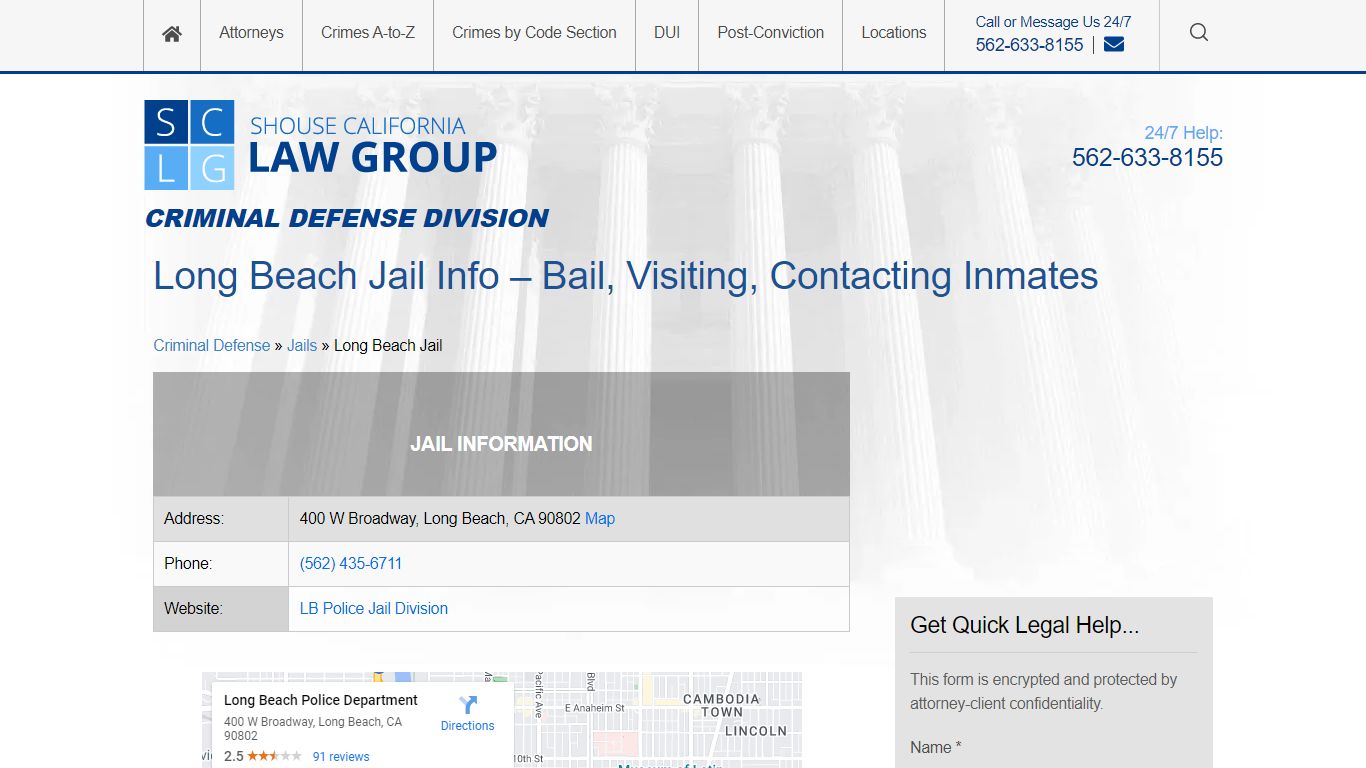 Long Beach Jail Info – Bail, Visiting, Contacting Inmates